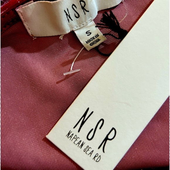 NSR Stretchy Velvet So Smooth Mauve Dusty Rose Pink Thong Bodysuit Sz S NWT - Picture 12 of 13